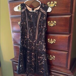 BCBGMaxAzria Black Lace Mini Dress